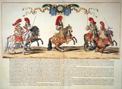 Karussell aufgeführt von Ludwig XIV. (1638-1715) vor den Tuilerien, 5. Juni 1662 von French School